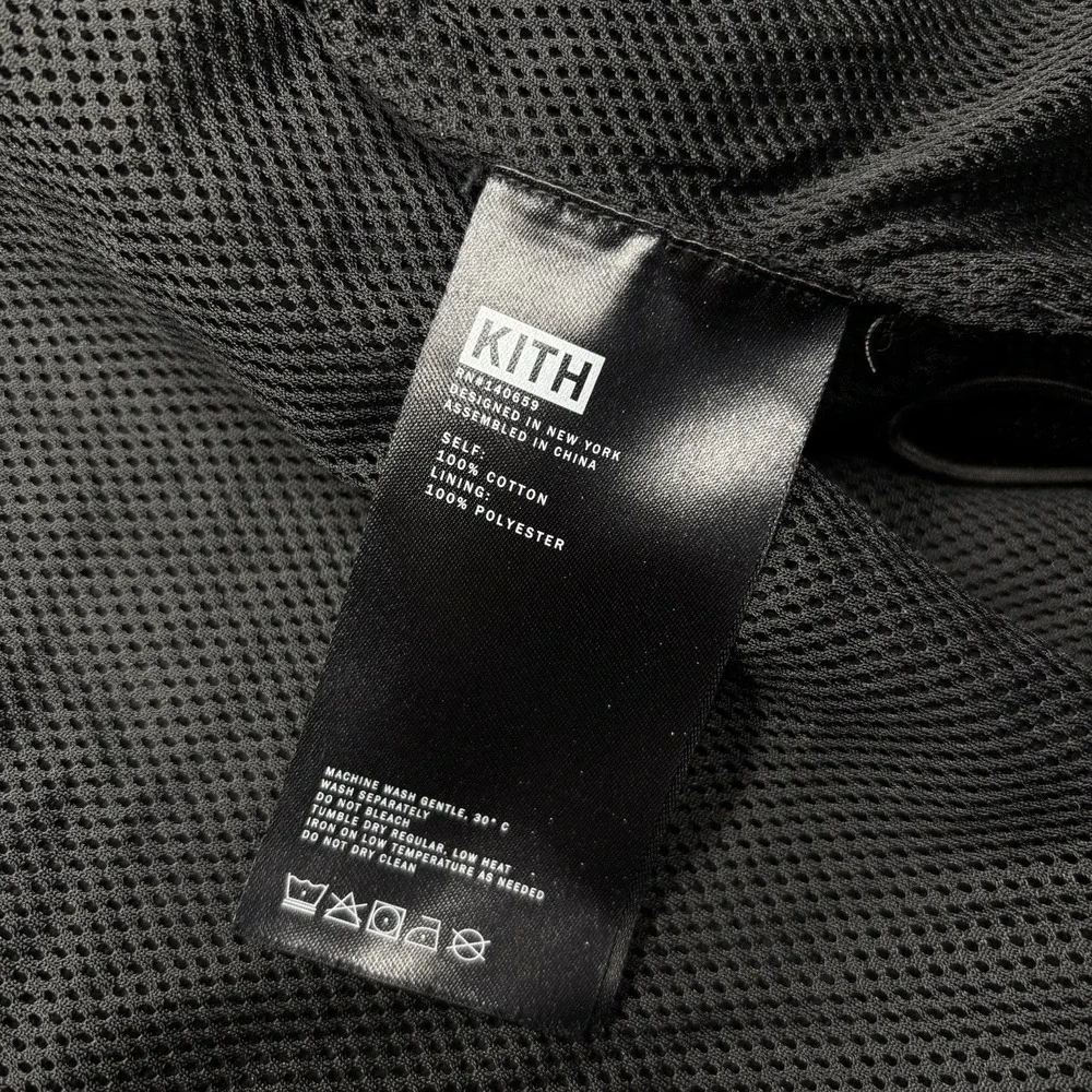 KITH Cotton Jacket Black Full Zip Pockets Mesh Lined Casual Streetwear‎